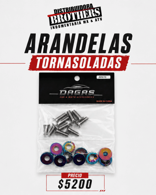 Arandelas tornasoladas